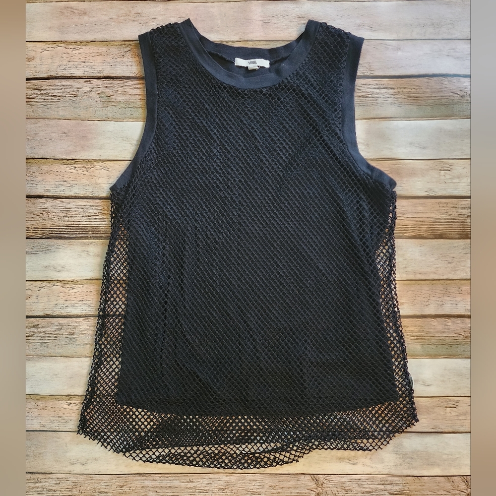 Women's Size S Vans Black Mesh Tank Top